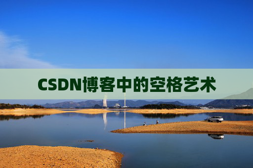CSDN博客中的空格艺术